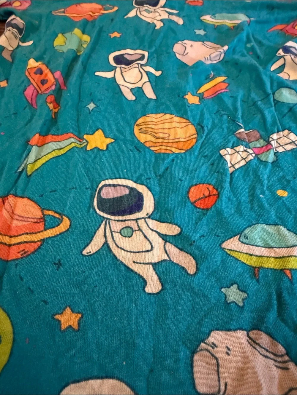 Little Bum Bums Toddler 2-Piece Blue Bamboo Astronaut Space Pjs 2T
